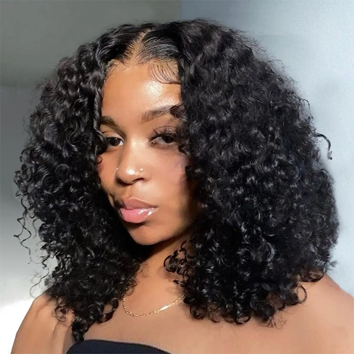 Ceoerty™ 180% Density Bouncy Deep Curly Glueless Lace Wig