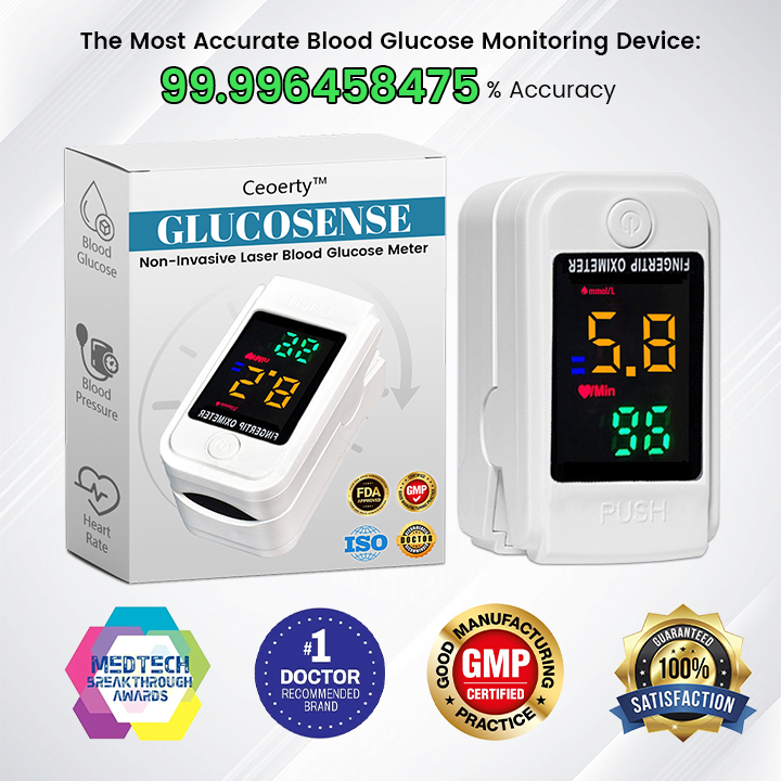 Ceoerty™ GlucoSense Non-Invasive Laser Blood Glucose Meter-